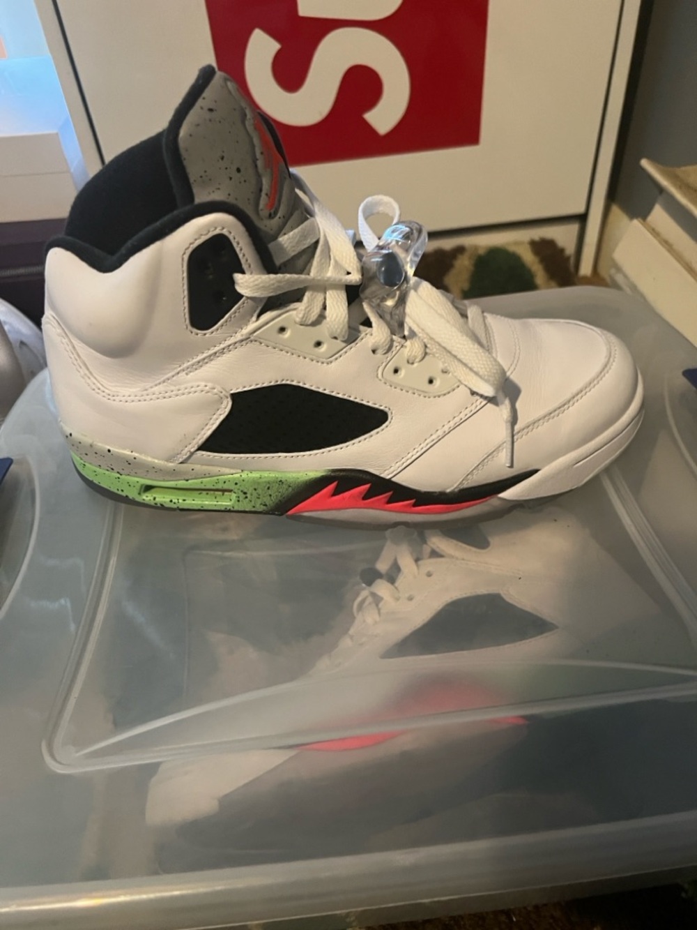 Jordan retro 5s poison green